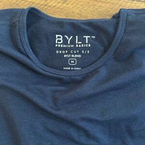 BYLT premium Basics Drop Cut Size Medium Navy Color